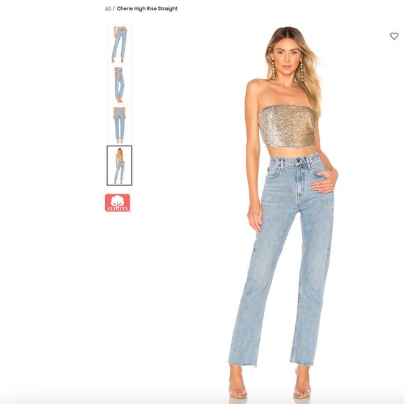 AGOLDE Cherie High Rise Straight in Merit - Picture 4 of 4